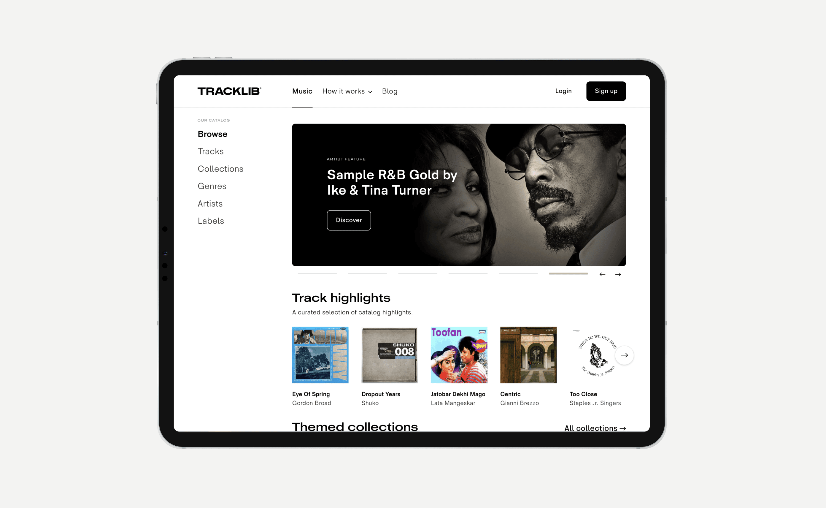 Tracklib storefront